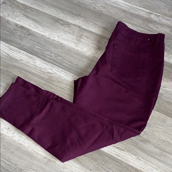 💜 Burgundy Slim Fit Pants - Picture 2 of 2